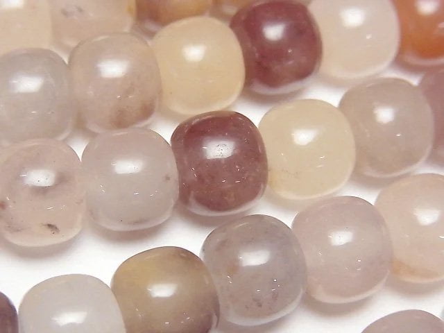 [Video] Multicolor Quartz Semi Round 10mm 1strand beads (aprx.14inch/35cm)