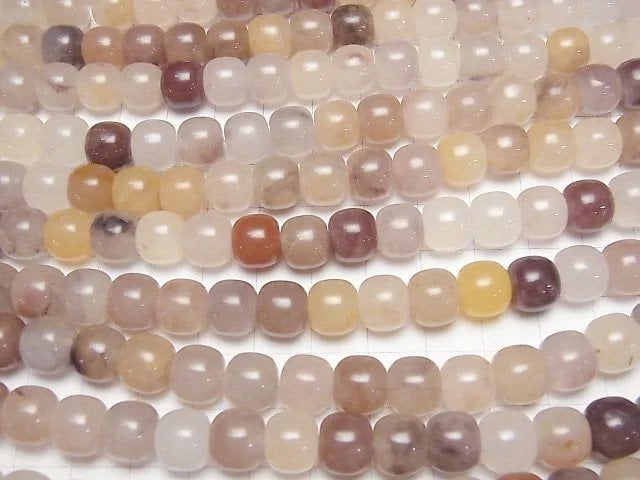 [Video] Multicolor Quartz Semi Round 10mm 1strand beads (aprx.14inch/35cm)