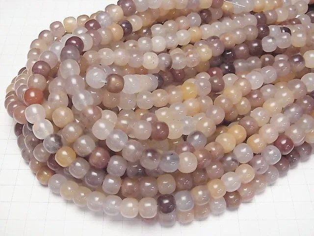 [Video] Multicolor Quartz Semi Round 10mm 1strand beads (aprx.14inch/35cm)