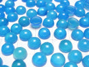 [Video] Light Blue Chalcedony AAA Round Cabochon 8x8mm 5pcs