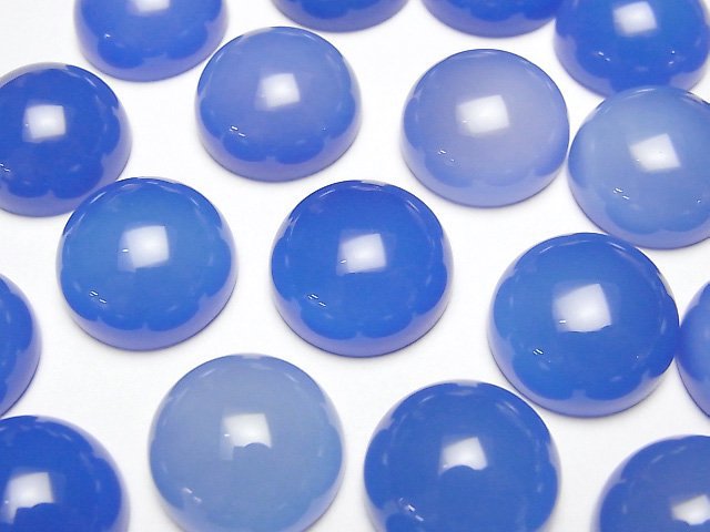 [Video] Blue Chalcedony AAA Round Cabochon 14x14mm 3pcs