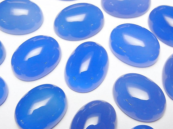 [Video] Blue Chalcedony AAA Oval Cabochon 16x12mm 4pcs