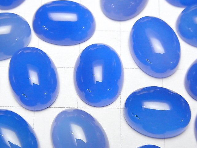 [Video] Blue Chalcedony AAA Oval Cabochon 16x12mm 4pcs