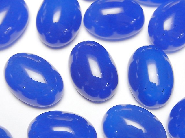 [Video] Blue Chalcedony AAA Oval Cabochon 18x13mm 3pcs