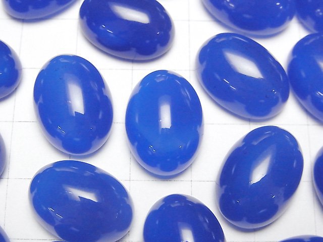 [Video] Blue Chalcedony AAA Oval Cabochon 18x13mm 3pcs