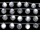 [Video] White Shell x Crystal AAA - Deformed Faceted Marquise 14x11mm 1strand (5pcs)