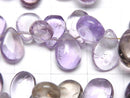 [Video]High Quality Amethyst xCitrine AA++ Pear shape (Smooth) half or 1strand beads (aprx.7inch/18cm)