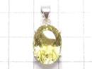 [Video][One of a kind] High Quality Lemon Quartz AAA Faceted Pendant Silver925 NO.4