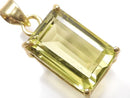 [Video][One of a kind] High Quality Lemon Quartz AAA Faceted Pendant 18KGP NO.18