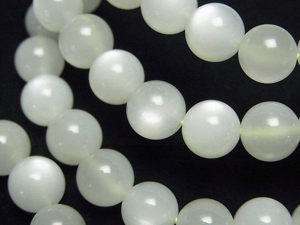 [Video] White-Green Moonstone AAA Round 8mm Bracelet