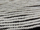 [Video]Shell Pearl White Rondelle 5x5x3mm 1strand beads (aprx.15inch/38cm)