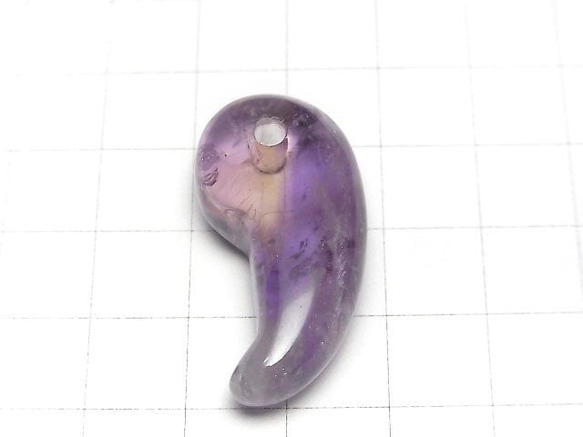 [Video] Light color Amethyst AA Comma Shaped Bead 35x18mm 1pc