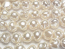 [Video]Shell Pearl Off-White Baroque 9-10mm 1strand beads (aprx.15inch/38cm)