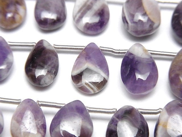 [Video] Stripe Amethyst Pear shape (Smooth) 1 strand (23pcs)