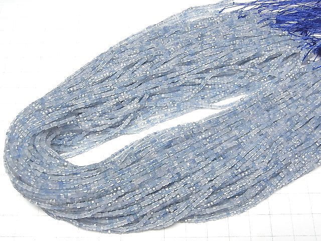 [Video] High Quality! Aquamarine AAA- Cube Shape 1.5x1.5x1.5mm 1strand beads (aprx.15inch/37cm)
