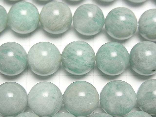 [Video] Brazilian Amazonite AA Round 10mm 1strand beads (aprx.15inch/38cm)