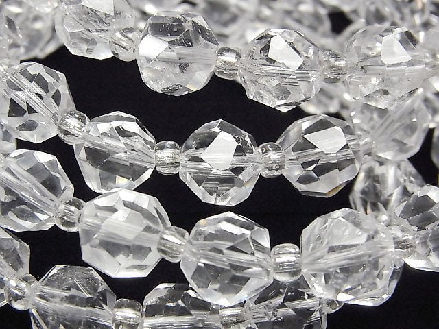 [Video]High Quality! Crystal AAA- Rough Faceted Round 10mm Bracelet