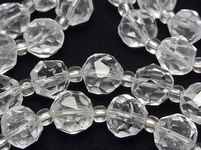 [Video]High Quality! Crystal AAA- Rough Faceted Round 10mm Bracelet