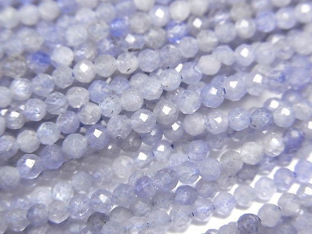 [Video]High Quality! Tanzanite AA++ Faceted Round 2mm 1strand beads (aprx.15inch/37cm)