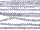 [Video]High Quality! Tanzanite AA++ Faceted Round 2mm 1strand beads (aprx.15inch/37cm)