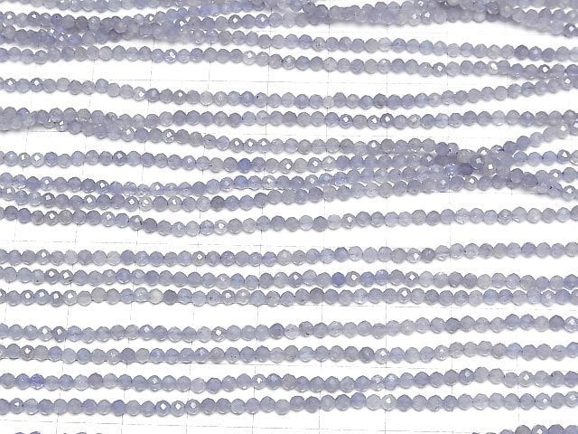 [Video]High Quality! Tanzanite AA++ Faceted Round 2mm 1strand beads (aprx.15inch/37cm)