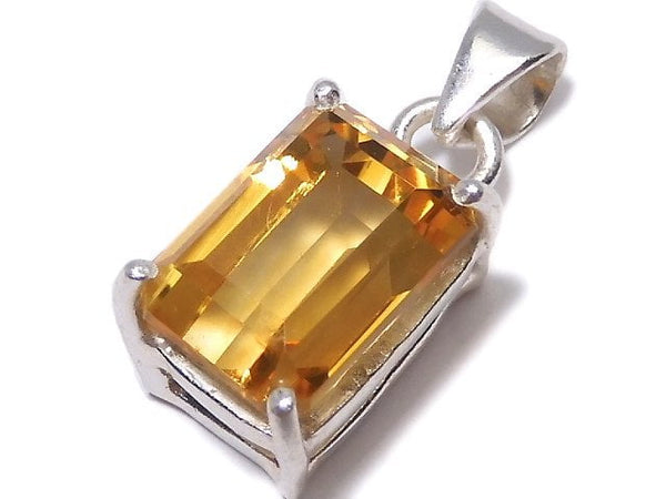 [Video][One of a kind] High Quality Brandy Citrine AAA Faceted Pendant Silver925 NO.6