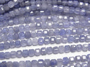 [Video]High Quality! Tanzanite AA++ Cube Shape 3x3x3mm 1strand beads (aprx.15inch/37cm)