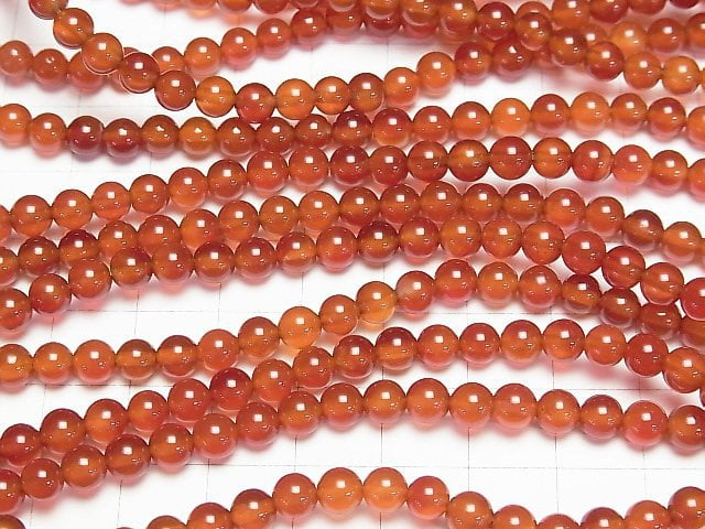 [Video]Carnelian AAA Round 5mm 1strand beads (aprx.14inch/34cm)