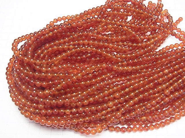 [Video]Carnelian AAA Round 5mm 1strand beads (aprx.14inch/35cm)