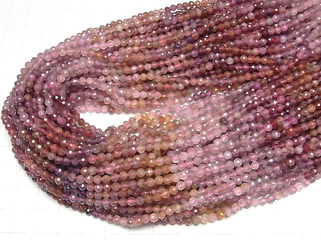 [Video]High Quality! Multicolor Sapphire AA Faceted Round 3.5mm 1strand beads (aprx.15inch/37cm)