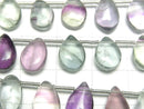 [Video] Multicolor Fluorite AA++ Pear shape (Smooth) 1strand beads (aprx.6inch/16cm)