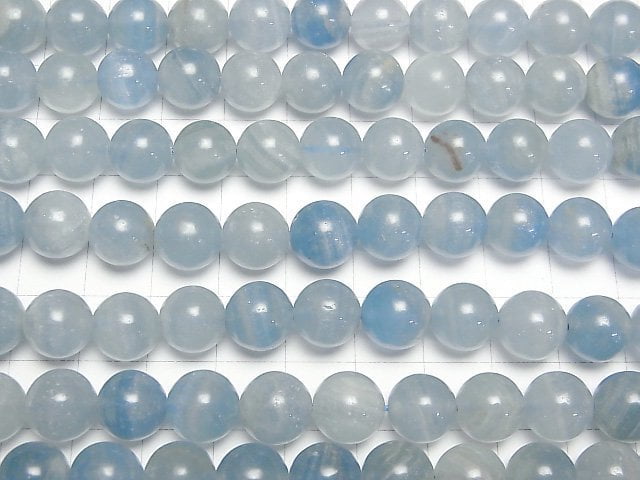 [Video] Natural Blue Calcite AA++ Round 10mm half or 1strand beads (aprx.15inch/36cm)