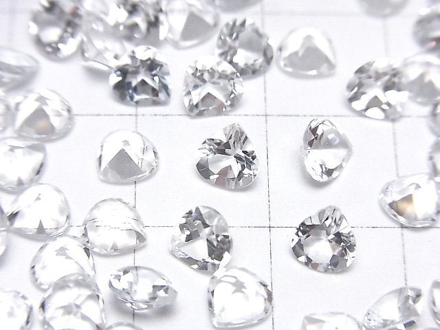 [Video]High Quality White Topaz AAA Loose stone Chestnut Faceted 5x5mm 5pcs