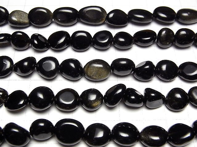 [Video] Golden Obsidian AAA- Nugget 1strand beads (aprx.15inch/37cm)