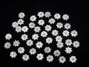 [Video] High Quality White Shell (Silver-lip Oyster) AAA Flower 6mm Center Hole 4pcs