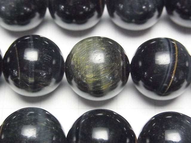 [Video]Natural color green Tiger's Eye AA+ Round 16mm half or 1strand beads (aprx.15inch/36cm)