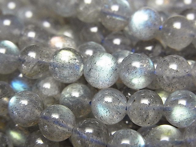 [Video]Labradorite AAA- Round 6.5mm half or 1strand beads (aprx.15inch/38cm)