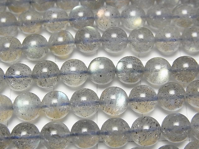 [Video]Labradorite AAA- Round 6.5mm half or 1strand beads (aprx.15inch/38cm)