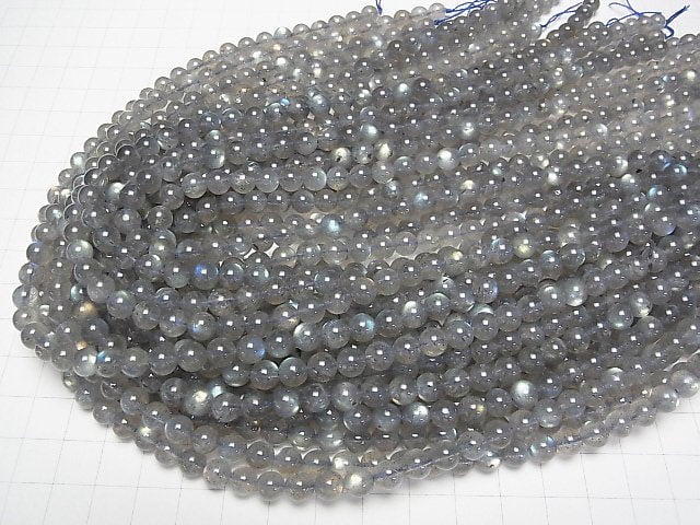 [Video]Labradorite AAA- Round 6.5mm half or 1strand beads (aprx.15inch/38cm)