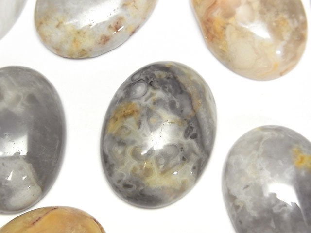 [Video] Crazy Lace Agate Oval Cabochon 30x22mm 1pc