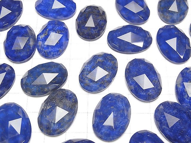 [Video] Lapislazuli x Crystal AAA Oval Rose Cut 25x18mm 1pc