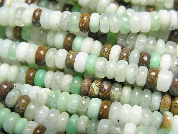 [Video]Base Rock included Chrysoprase AA Roundel 4x4x2mm 1strand beads (aprx.15inch/38cm)