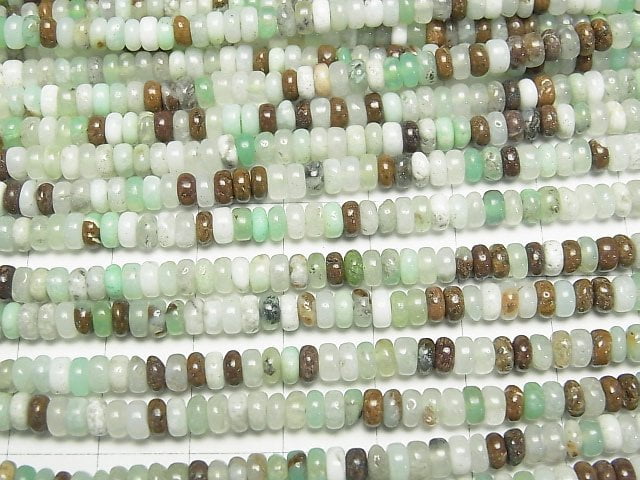 [Video]Base Rock included Chrysoprase AA Rondelle 4x4x2mm 1strand beads (aprx.15inch/38cm)