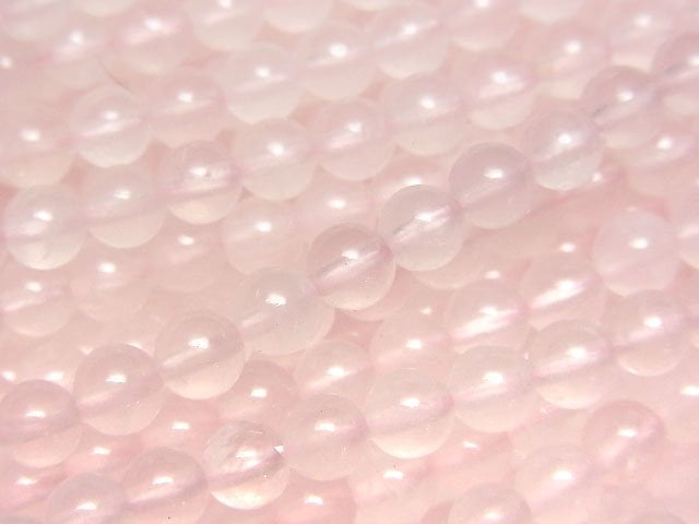 [Video]Rose Quartz AA++ Round 4mm 1strand beads (aprx.15inch/36cm)