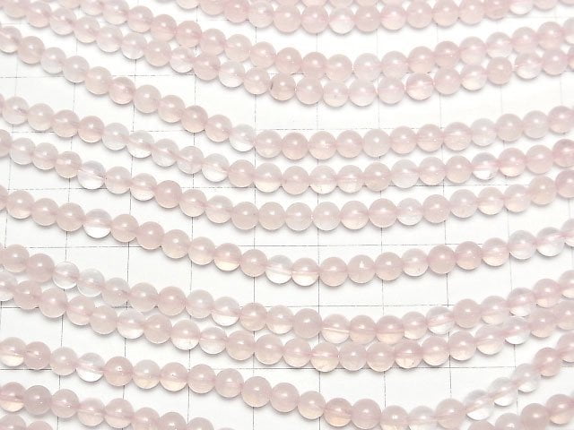 [Video]Rose Quartz AA++ Round 4mm 1strand beads (aprx.15inch/36cm)