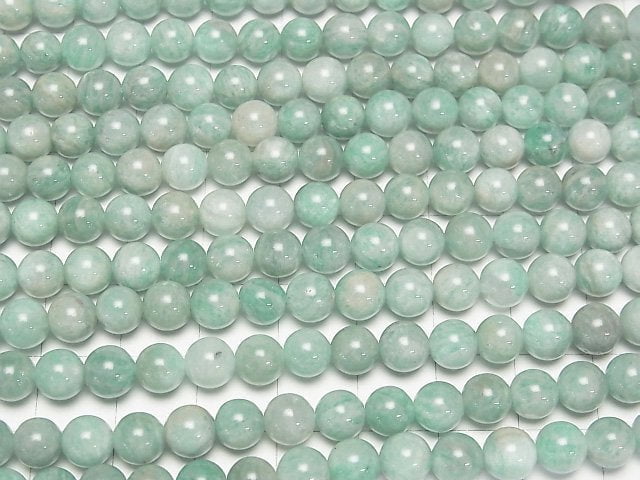 [Video] Brazilian Amazonite AA Round 6mm 1strand beads (aprx.15inch/38cm)