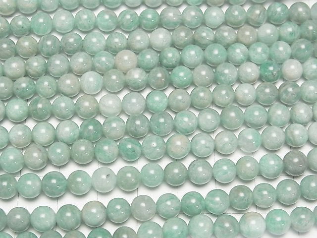 [Video] Brazilian Amazonite AA Round 6mm 1strand beads (aprx.15inch/38cm)