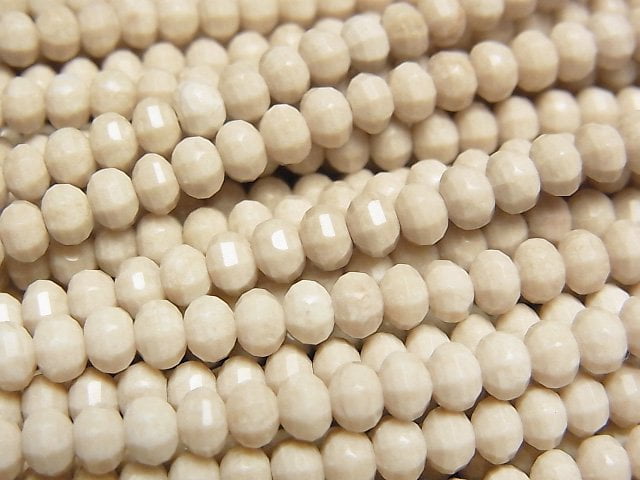 [Video]High Quality! Riverstone Mirror Faceted Button Rondelle 4x4x3mm 1strand beads (aprx.15inch/37cm)