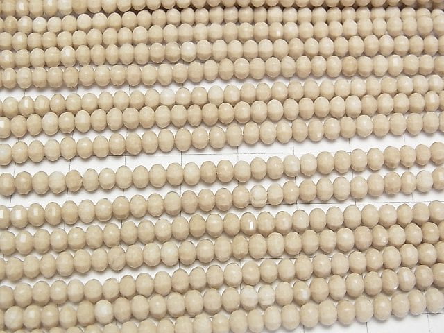 [Video]High Quality! Riverstone Mirror Faceted Button Rondelle 4x4x3mm 1strand beads (aprx.15inch/37cm)