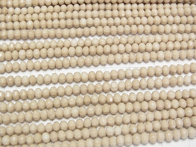 [Video]High Quality! Riverstone Mirror Faceted Button Roundel 4x4x3mm 1strand beads (aprx.15inch/37cm)